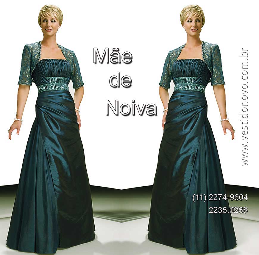 Vestido me da noiva, azul petrleo, plus size, bolero com manga, zona sul sp