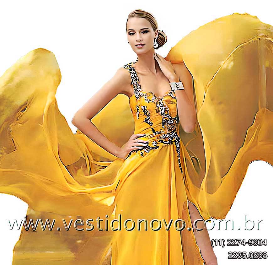 Vestido de festa amarel, importado em seda pura, maravilhoso, me da noiva, formatura