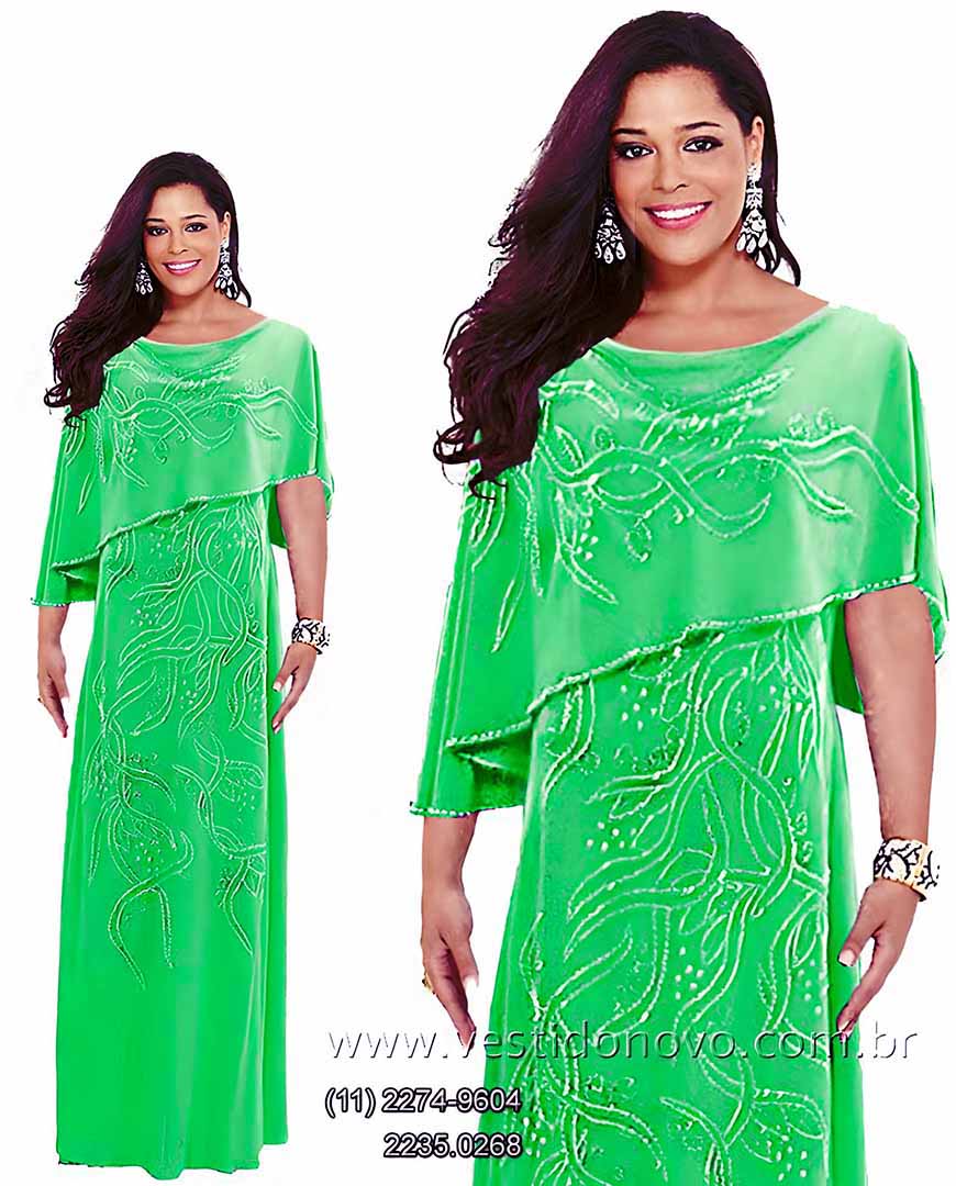 vestido de festa verde para gordinha, plus size tamanho grande,  So Paulo - sp